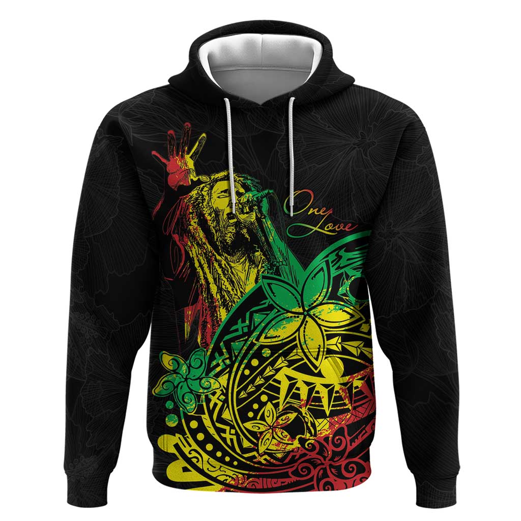 Personalised Reggae Jawaiian Festive Zip Hoodie Mix Polynesian - Wonder Print Shop