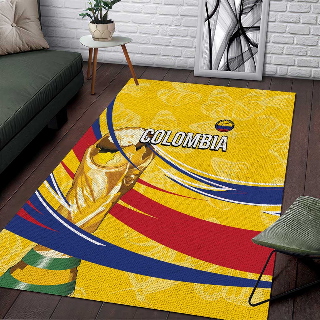 Colombia Football Area Rug WC2026 Butterflies Inspired