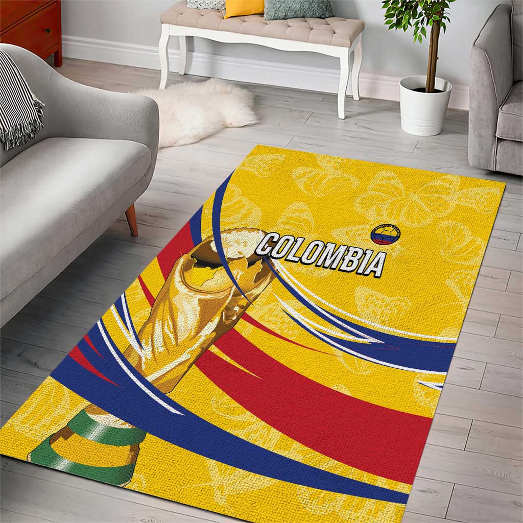 Colombia Football Area Rug WC2026 Butterflies Inspired