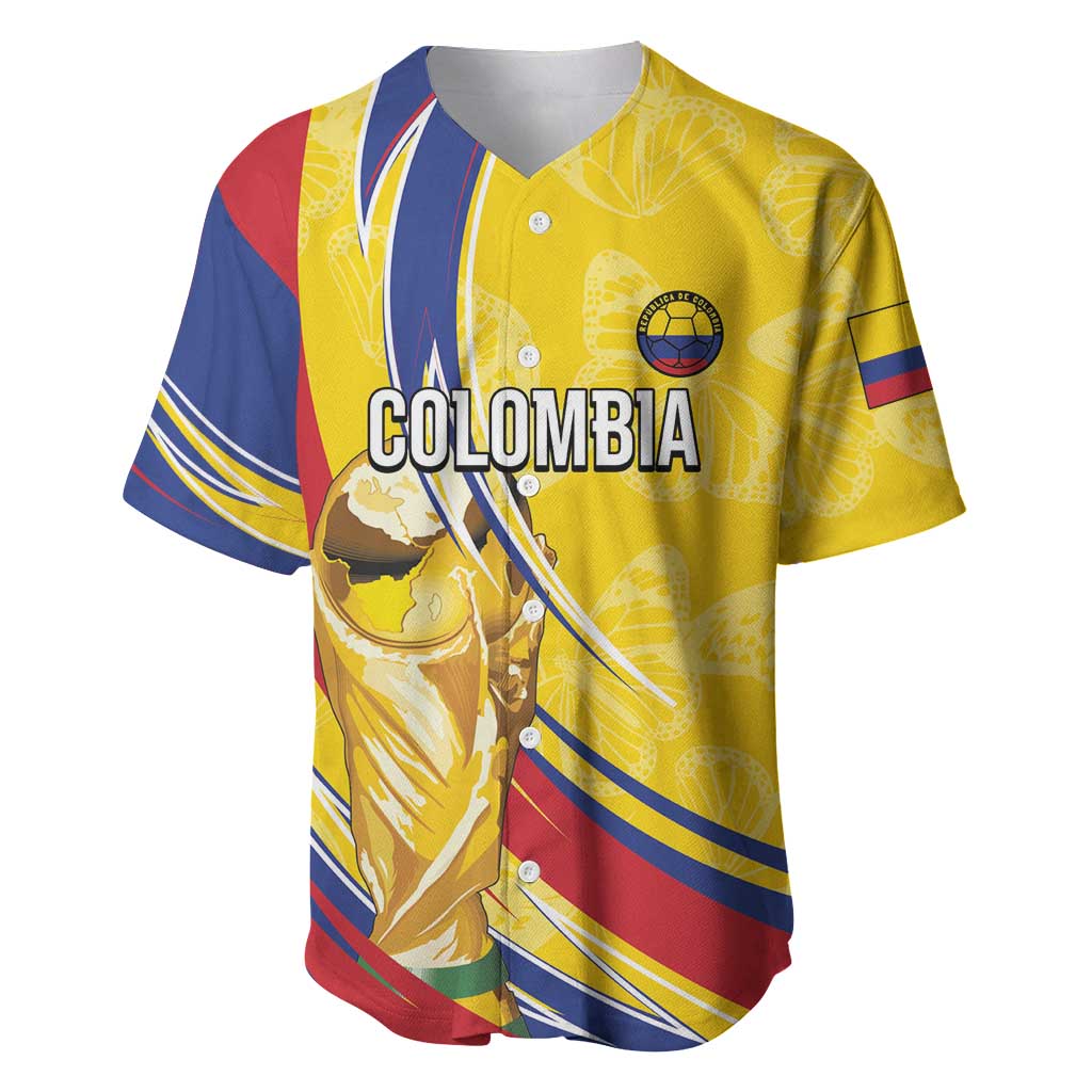 Colombia Football Personalized Baseball Jersey WC2026 Butterflies Inspired