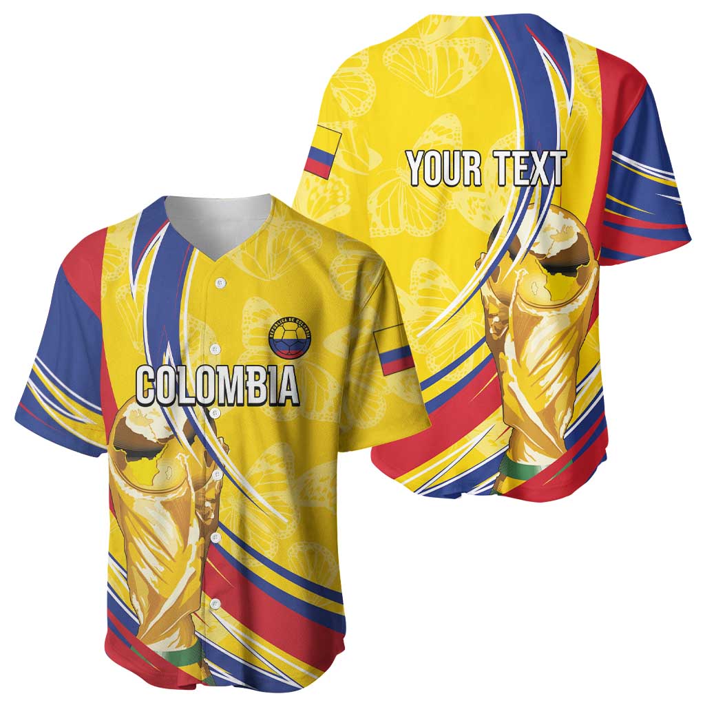 Colombia Football Personalized Baseball Jersey WC2026 Butterflies Inspired