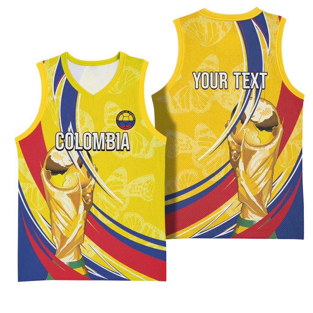 Colombia Football Personalized Basketball Jersey WC2026 Butterflies Inspired