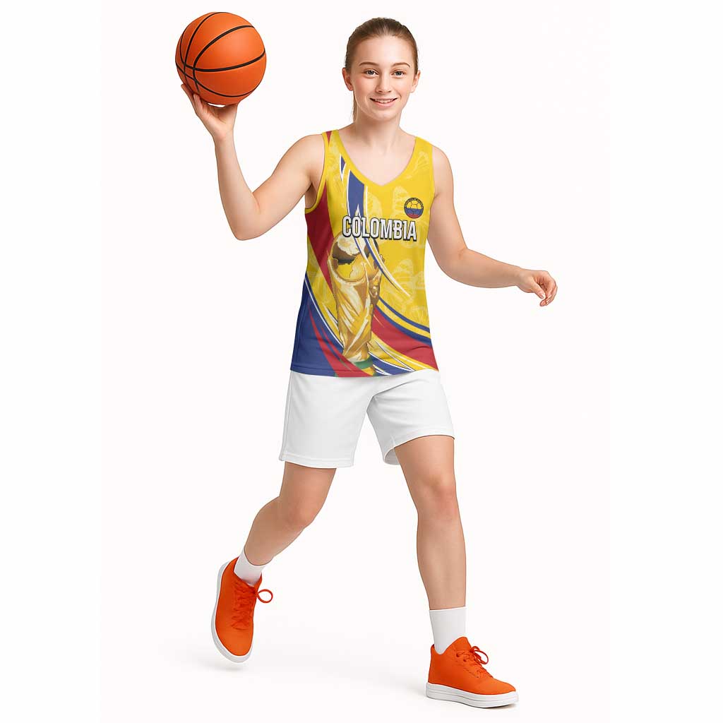 Colombia Football Personalized Basketball Jersey WC2026 Butterflies Inspired