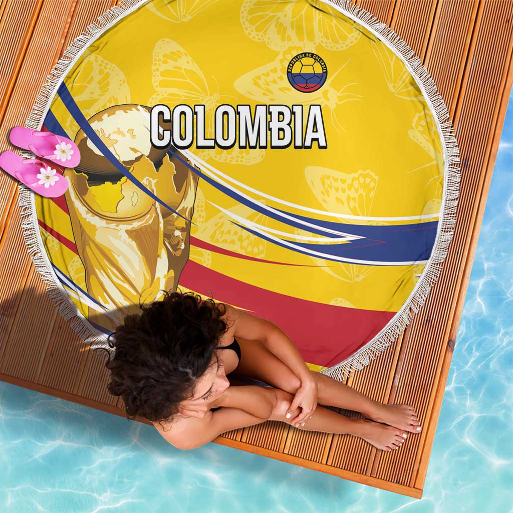 Colombia Football Beach Blanket WC2026 Butterflies Inspired