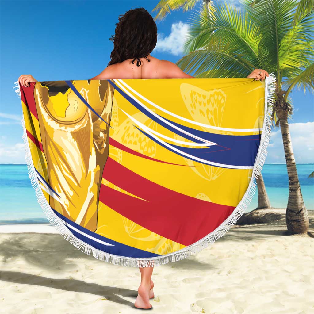Colombia Football Beach Blanket WC2026 Butterflies Inspired