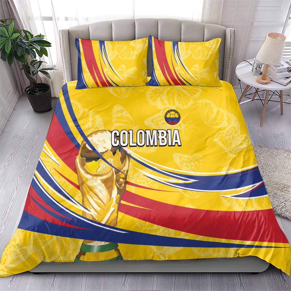 Colombia Football Bedding Set WC2026 Butterflies Inspired