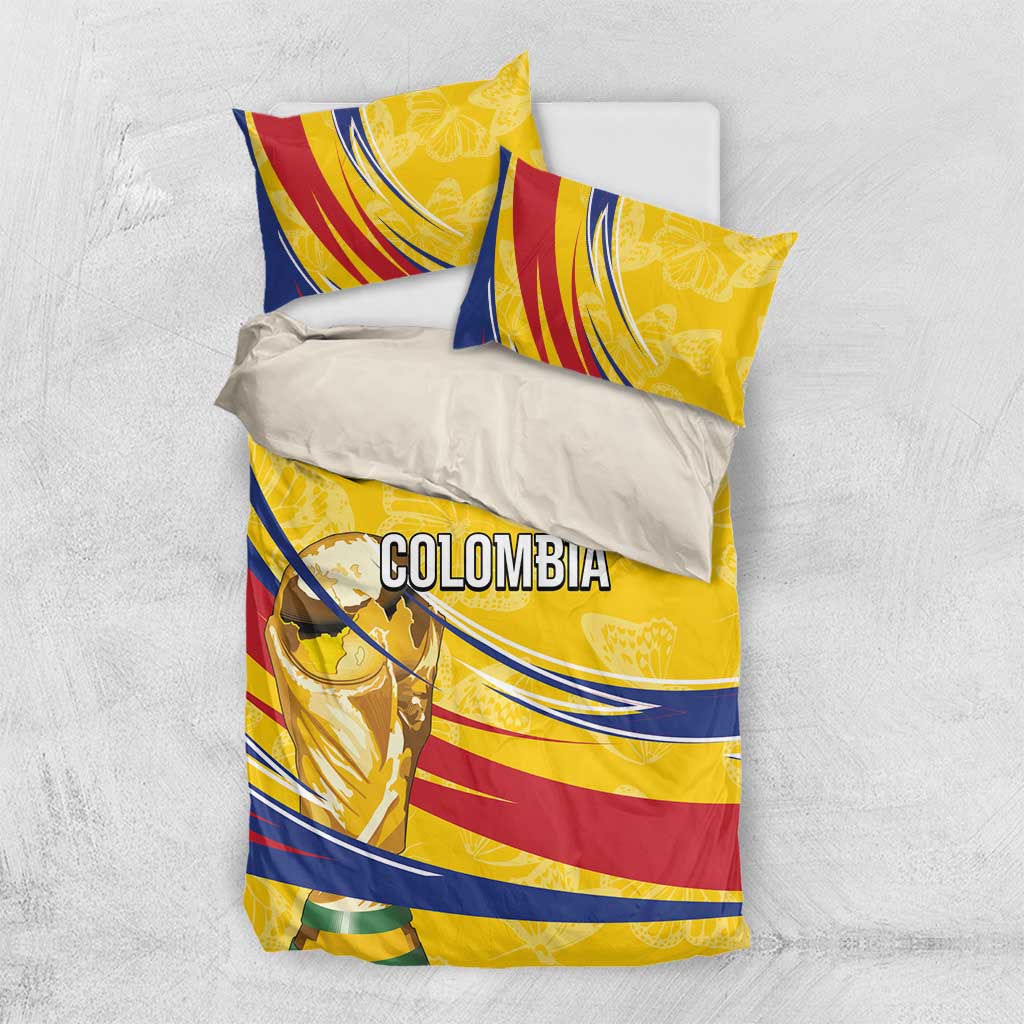 Colombia Football Bedding Set WC2026 Butterflies Inspired