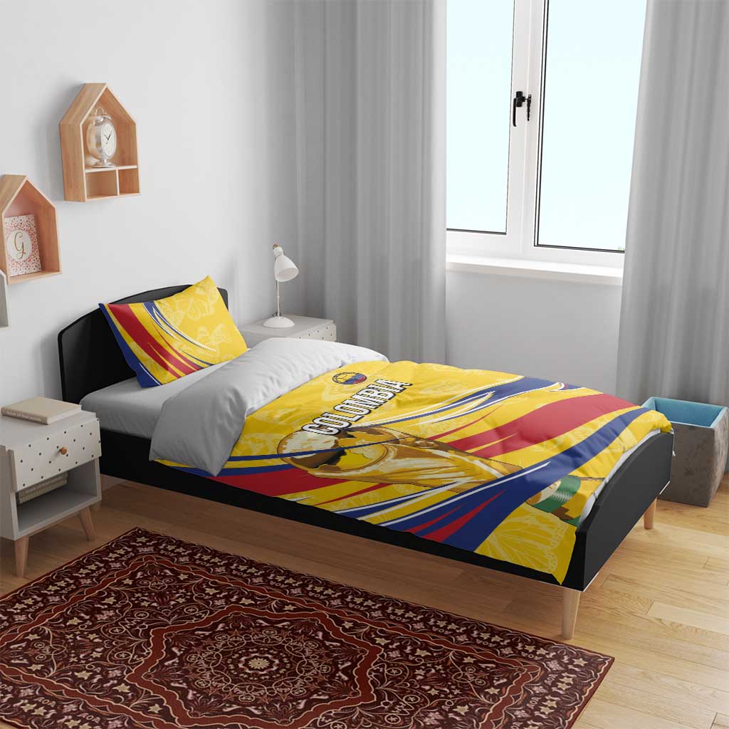Colombia Football Bedding Set WC2026 Butterflies Inspired