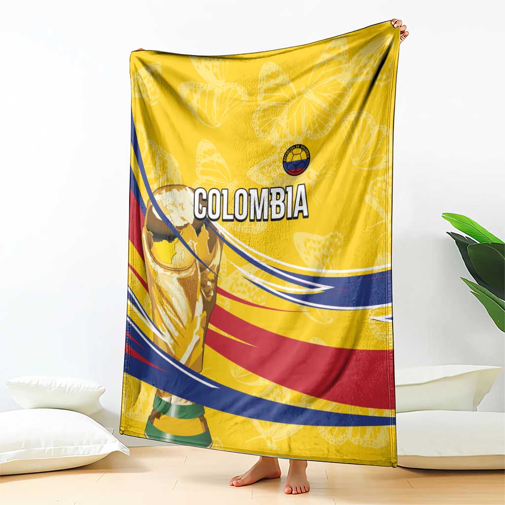 Colombia Football Blanket WC2026 Butterflies Inspired