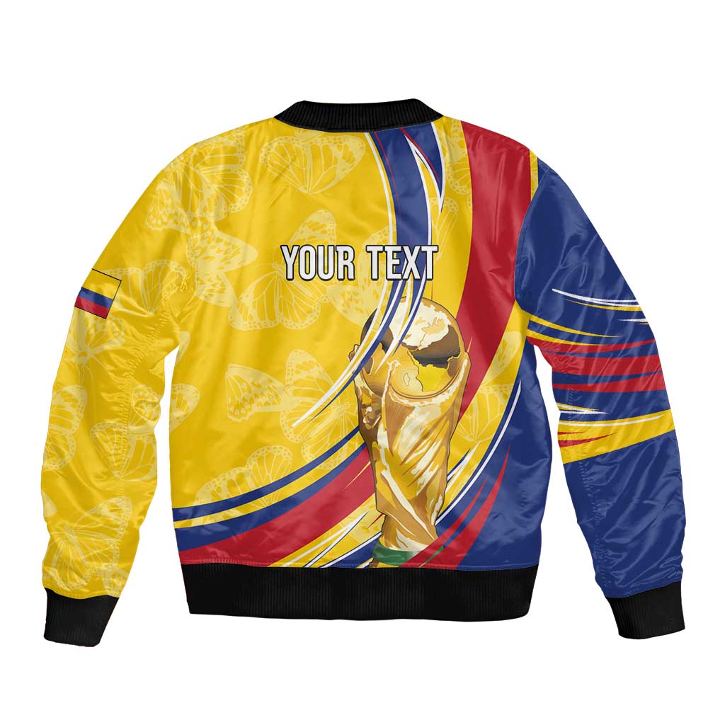 Colombia Football Personalized Bomber Jacket WC2026 Butterflies Inspired