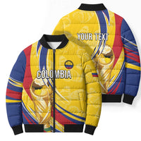 Colombia Football Personalized Bomber Puffer Jacket WC2026 Butterflies Inspired