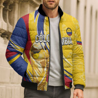 Colombia Football Personalized Bomber Puffer Jacket WC2026 Butterflies Inspired