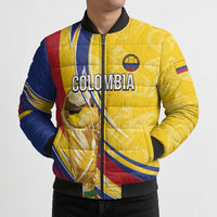 Colombia Football Personalized Bomber Puffer Jacket WC2026 Butterflies Inspired