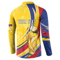 Colombia Football Personalized Button Sweatshirt WC2026 Butterflies Inspired