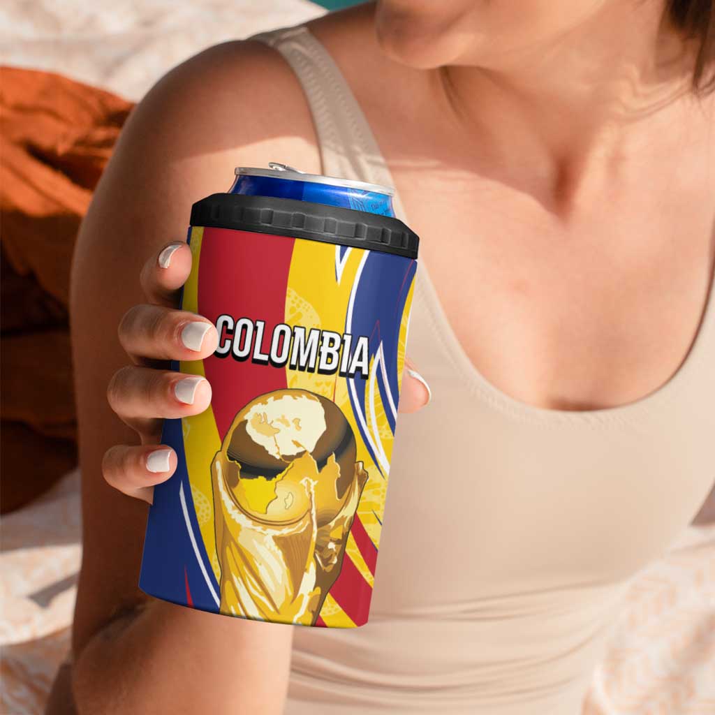 Colombia Football Personalized 4 in 1 Can Cooler Tumbler WC2026 Butterflies Inspired