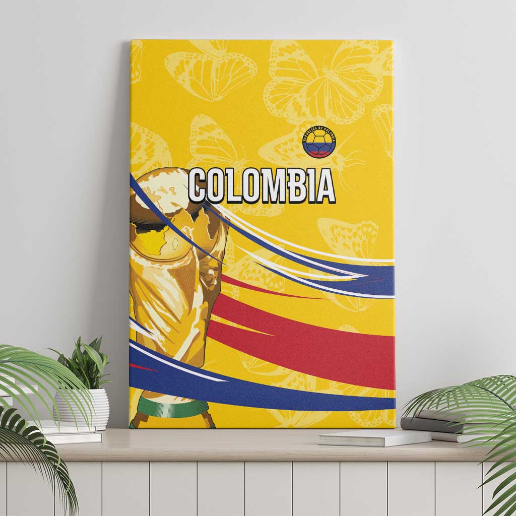 Colombia Football Canvas Wall Art WC2026 Butterflies Inspired