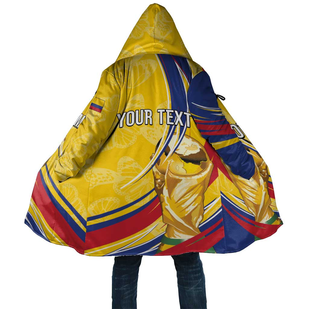 Colombia Football Personalized Cloak WC2026 Butterflies Inspired