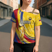 Colombia Football Personalized Cross Shoulder Shirt WC2026 Butterflies Inspired