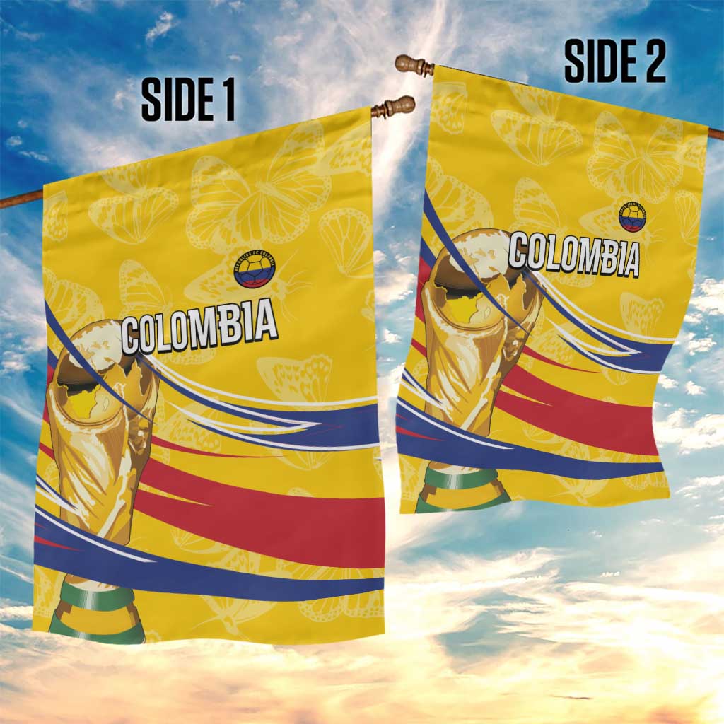 Colombia Football Garden Flag WC2026 Butterflies Inspired