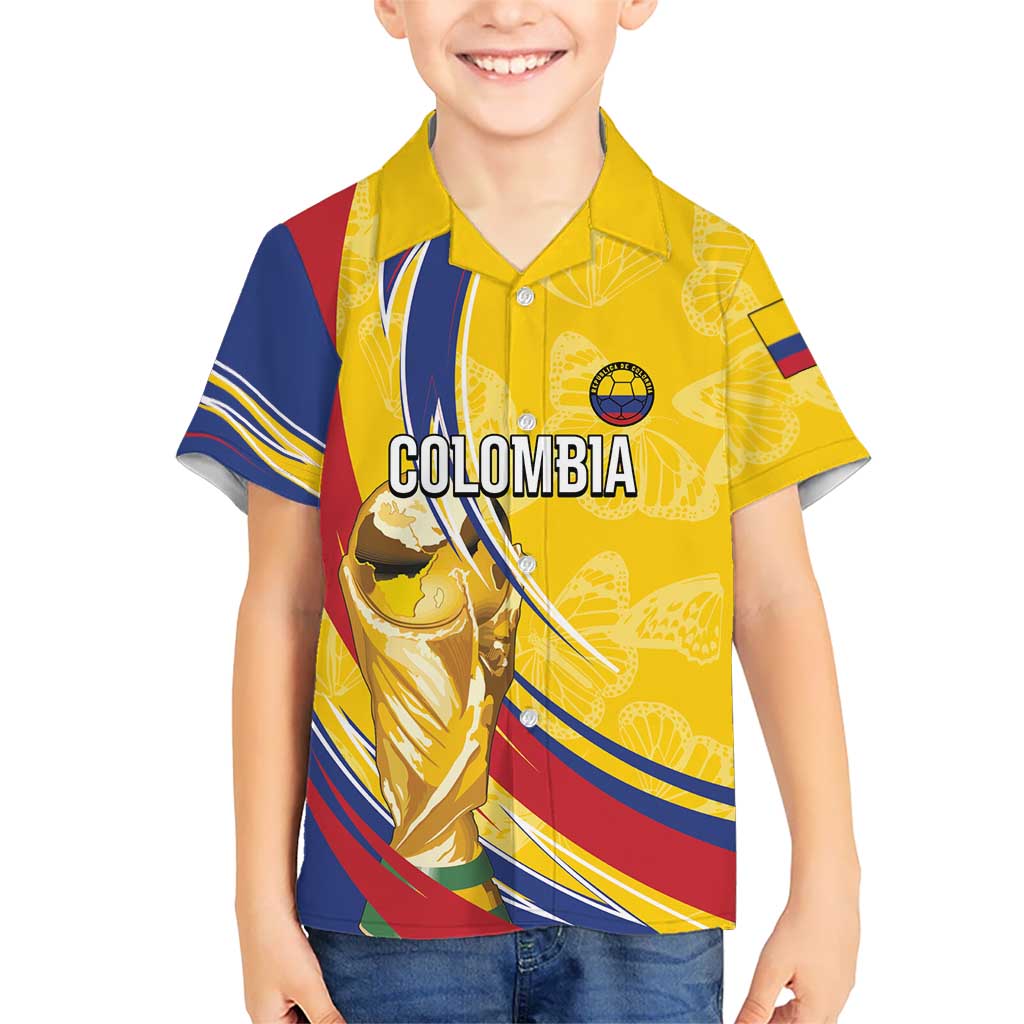 Colombia Football Personalized Hawaiian Shirt WC2026 Butterflies Inspired