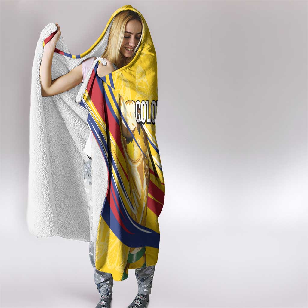 Colombia Football Hooded Blanket WC2026 Butterflies Inspired