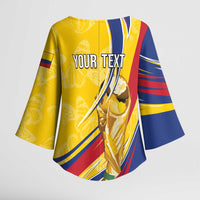 Colombia Football Personalized Kimono Sleeve Blouse WC2026 Butterflies Inspired
