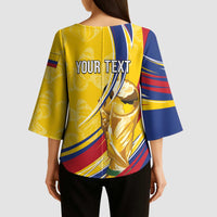 Colombia Football Personalized Kimono Sleeve Blouse WC2026 Butterflies Inspired