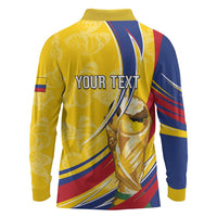 Colombia Football Personalized Long Sleeve Polo Shirt WC2026 Butterflies Inspired