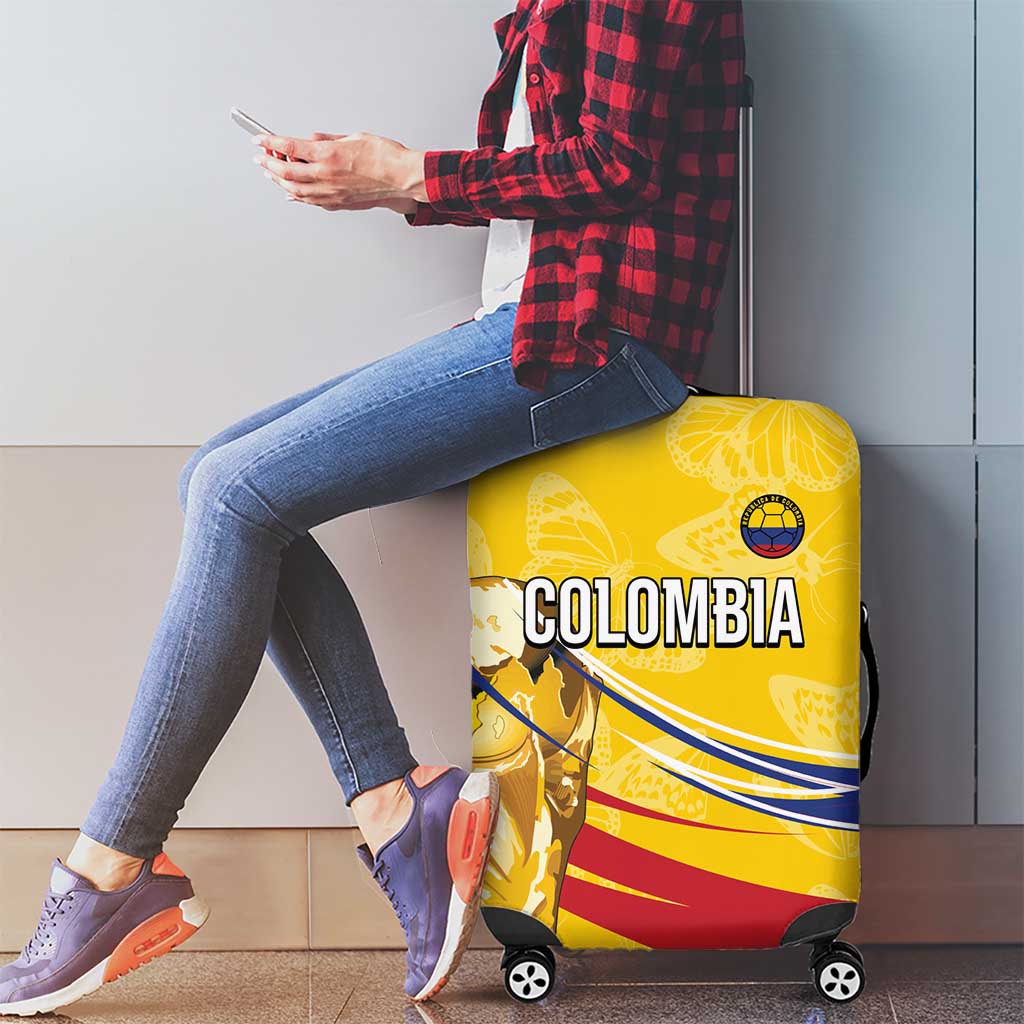 Colombia Football Luggage Cover WC2026 Butterflies Inspired