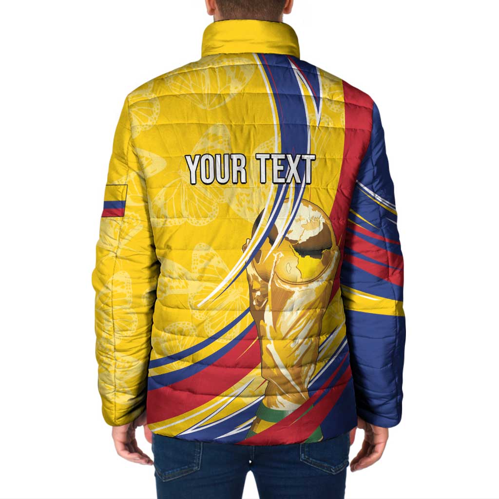 Colombia Football Personalized Padded Jacket WC2026 Butterflies Inspired
