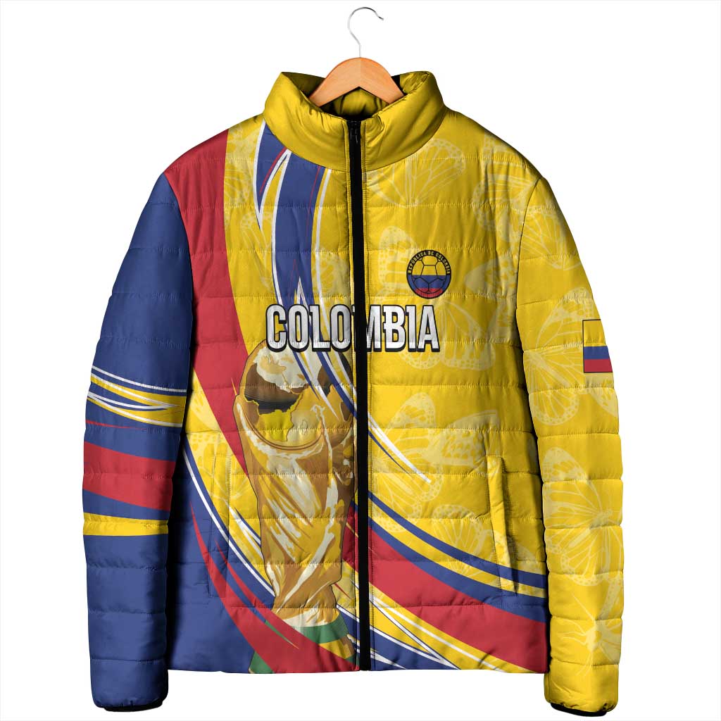Colombia Football Personalized Padded Jacket WC2026 Butterflies Inspired