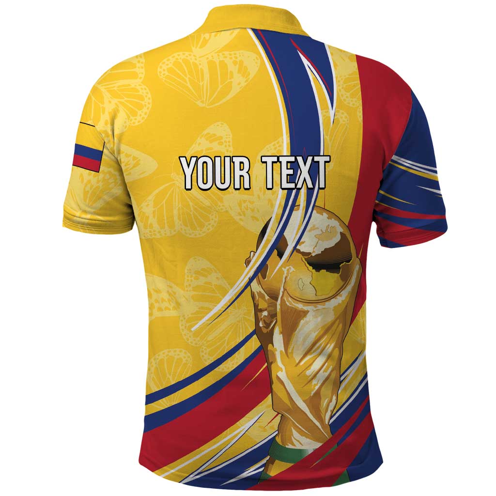 Colombia Football Personalized Polo Shirt WC2026 Butterflies Inspired