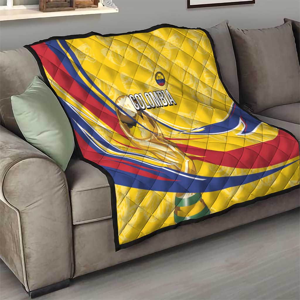 Colombia Football Quilt WC2026 Butterflies Inspired
