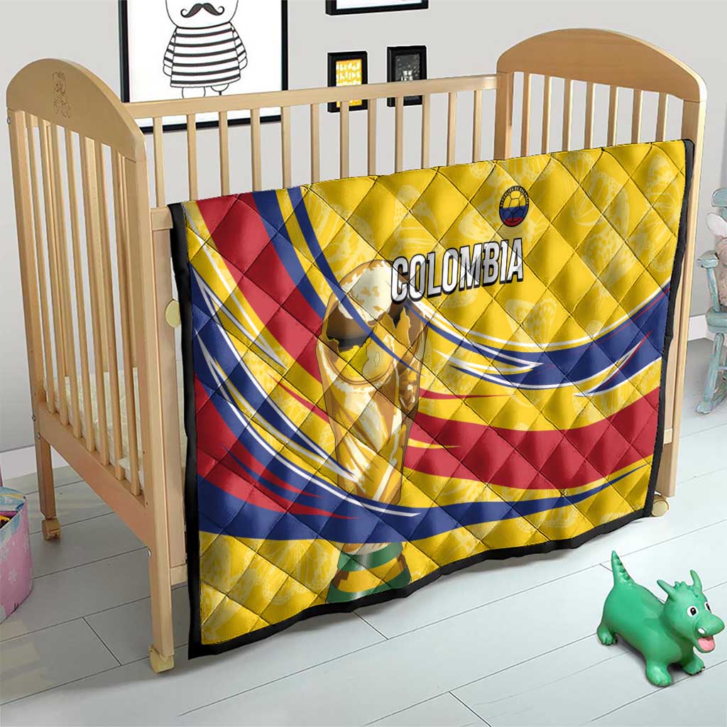 Colombia Football Quilt WC2026 Butterflies Inspired
