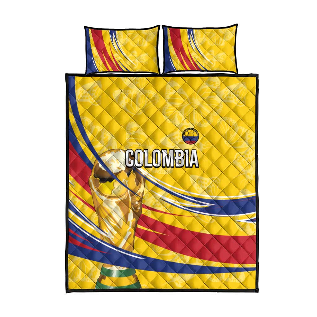 Colombia Football Quilt Bed Set WC2026 Butterflies Inspired