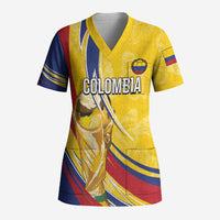 Colombia Football Personalized Scrub Top WC2026 Butterflies Inspired