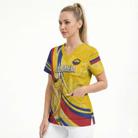 Colombia Football Personalized Scrub Top WC2026 Butterflies Inspired