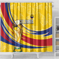 Colombia Football Shower Curtain WC2026 Butterflies Inspired