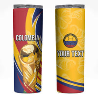 Colombia Football Personalized Skinny Tumbler WC2026 Butterflies Inspired