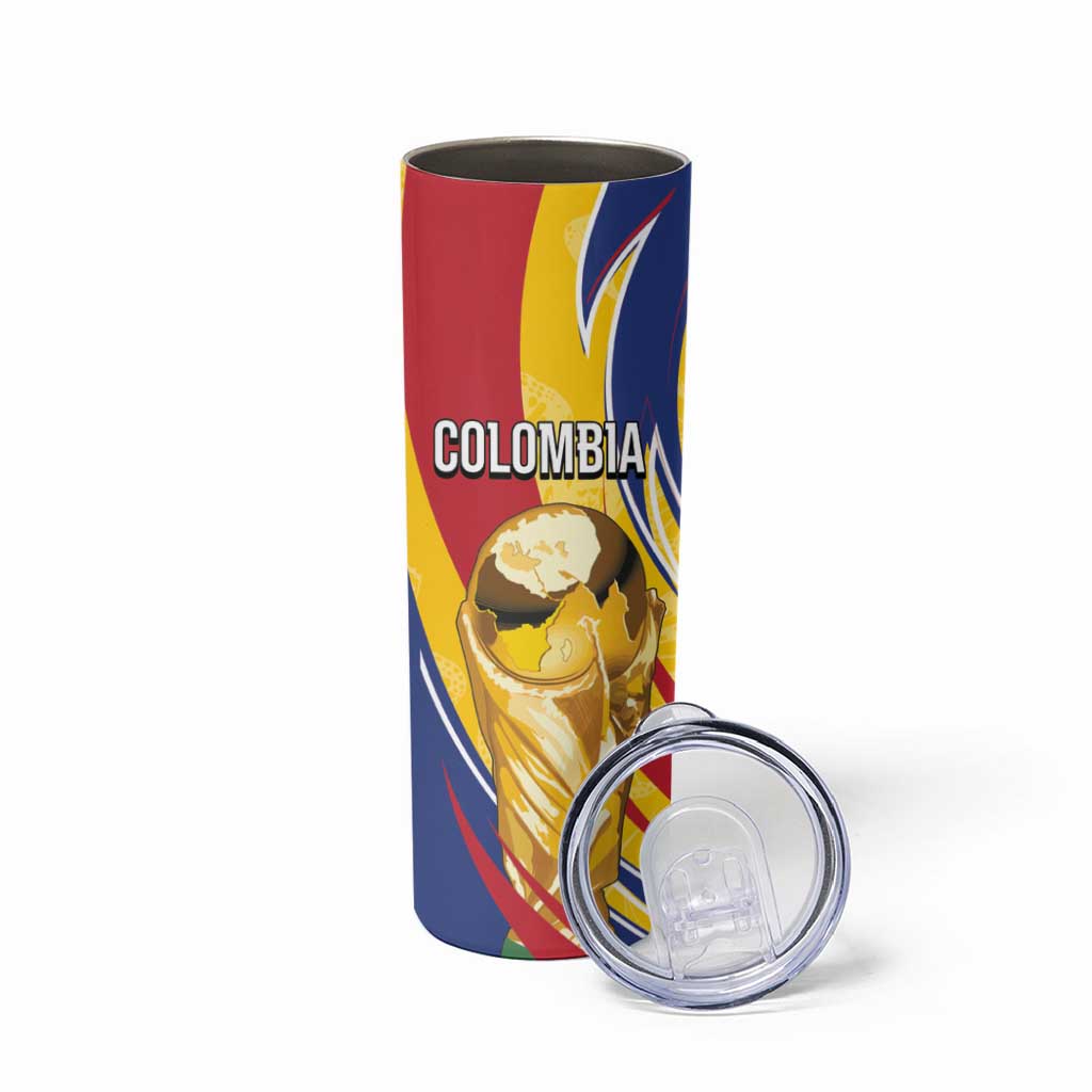 Colombia Football Personalized Skinny Tumbler WC2026 Butterflies Inspired