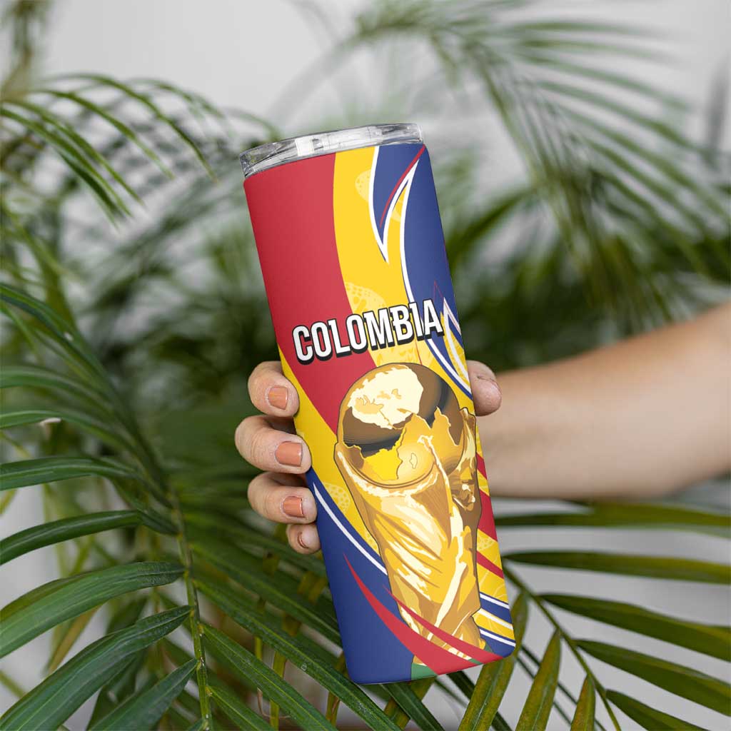 Colombia Football Personalized Skinny Tumbler WC2026 Butterflies Inspired