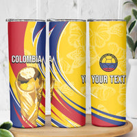 Colombia Football Personalized Skinny Tumbler WC2026 Butterflies Inspired