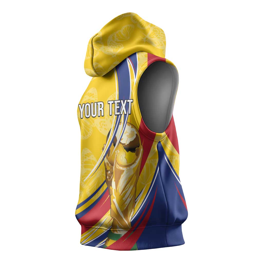 Colombia Football Personalized Sleeveless Hoodie WC2026 Butterflies Inspired