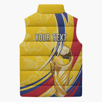 Colombia Football Personalized Sleeveless Puffer Jacket WC2026 Butterflies Inspired