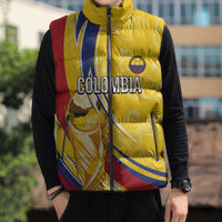 Colombia Football Personalized Sleeveless Puffer Jacket WC2026 Butterflies Inspired