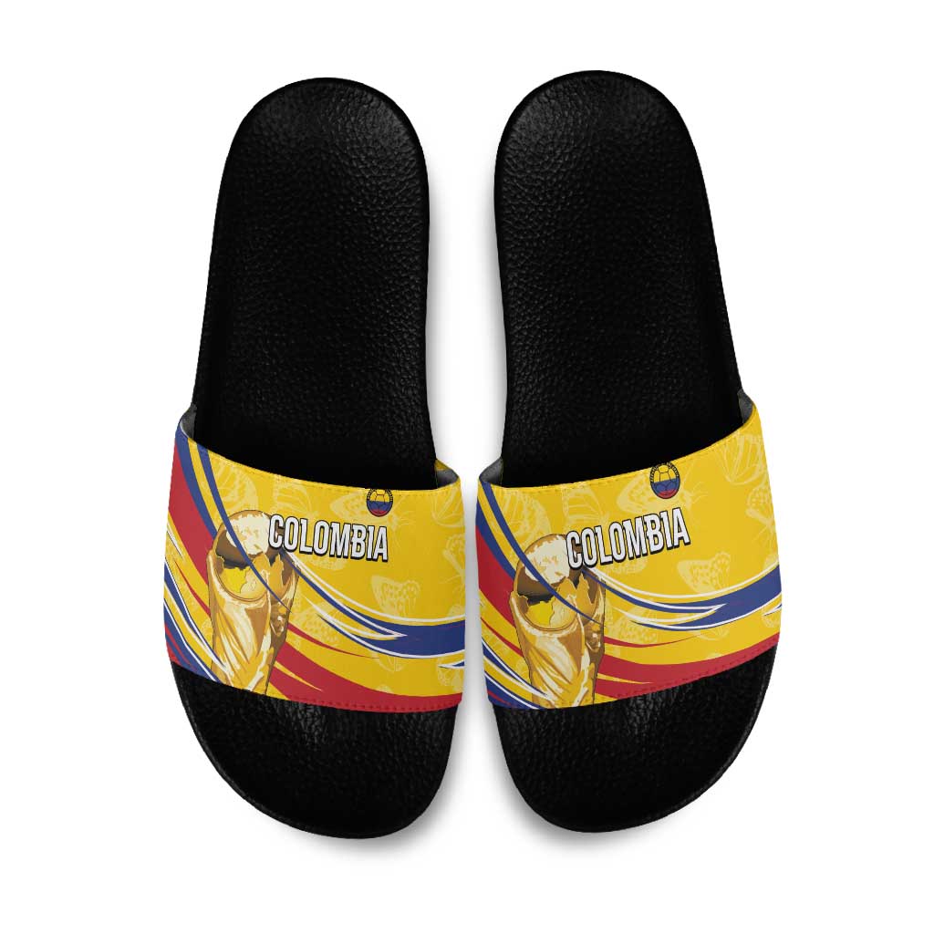 Colombia Football Slide Sandals WC2026 Butterflies Inspired