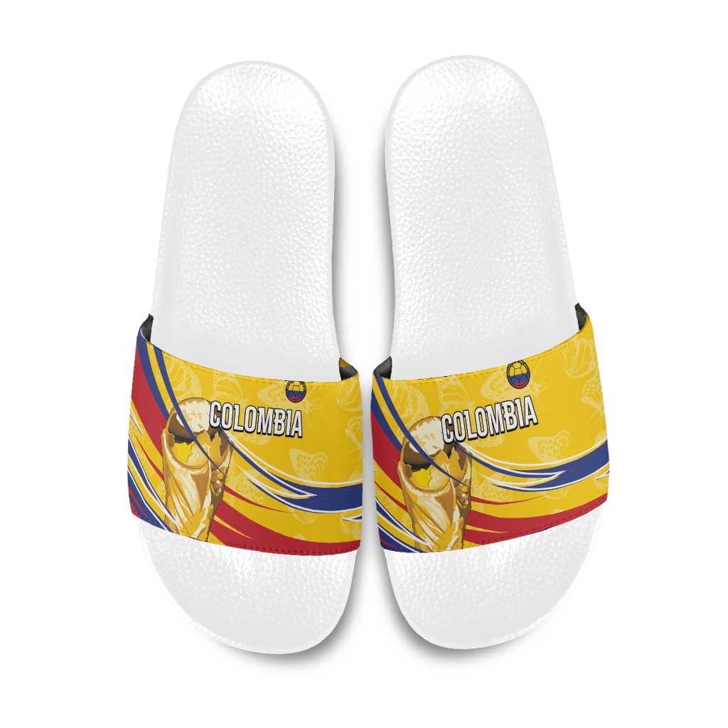 Colombia Football Slide Sandals WC2026 Butterflies Inspired