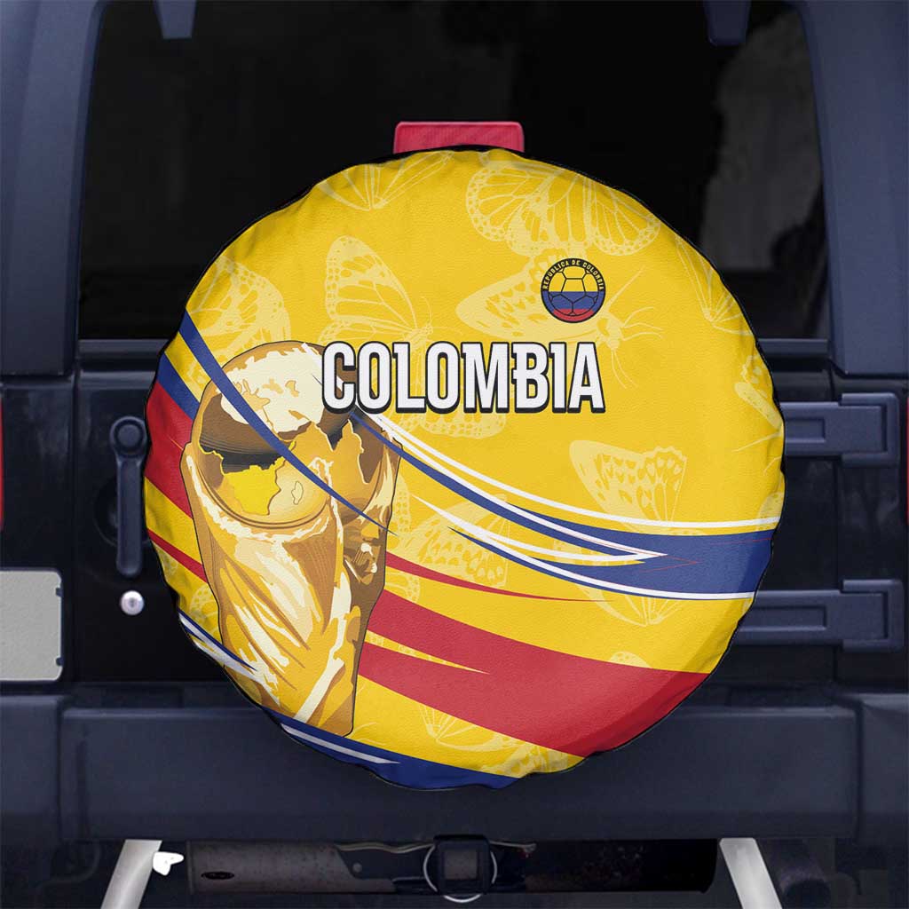 Colombia Football Spare Tire Cover WC2026 Butterflies Inspired