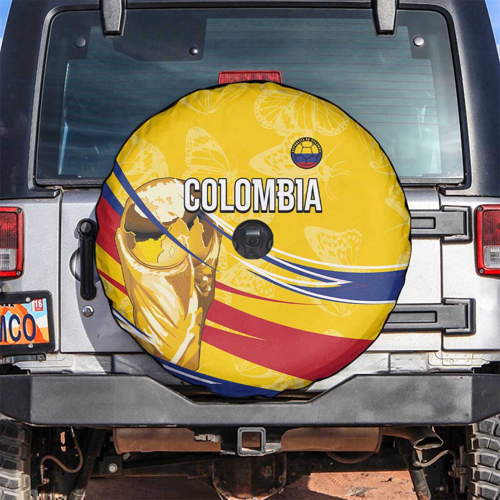 Colombia Football Spare Tire Cover WC2026 Butterflies Inspired