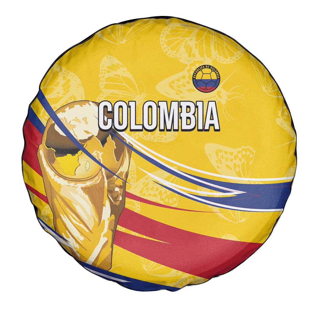 Colombia Football Spare Tire Cover WC2026 Butterflies Inspired